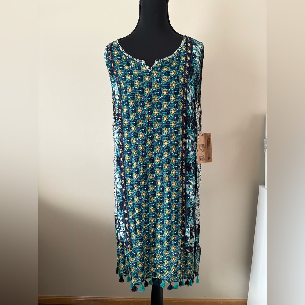 Ruff Hewn Blue and Green “Cuban Traveler” Dress